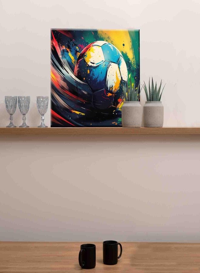 Aihonmin DIY Paint by Numbers,Colorful Soccer,Canvas Oil Painting Kit for Kids & Adults,16X20 inch Drawing Paintwork Acrylic Pigment,for Boys Room Wall Decor Sports Decor for Boys Bedroom Frameless - Image 4