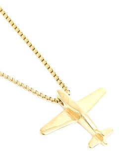 Airplane Stainless Steel Gold Color