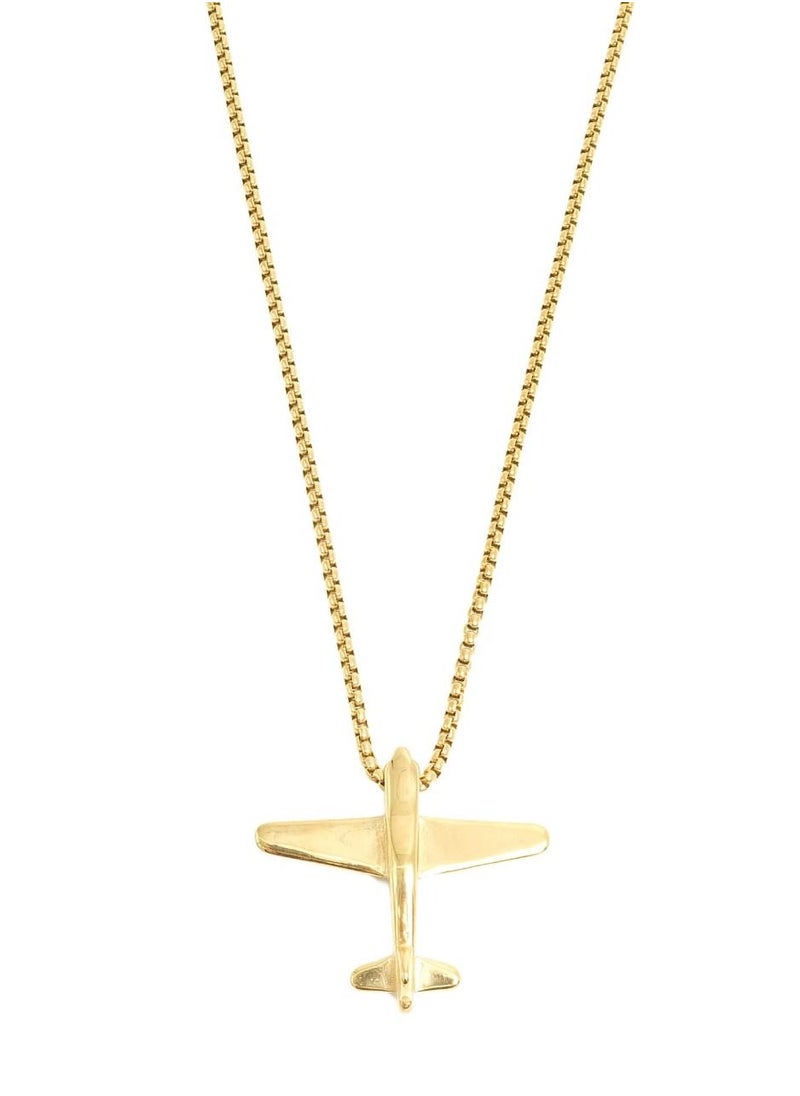 Fashion & Lifestyle - Airplane Stainless Steel Gold Color - Image 1