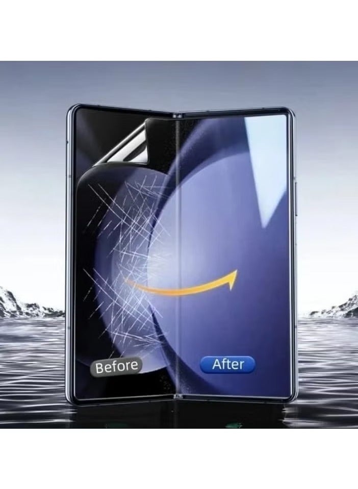 SHOPI Compatible with Samsung Galaxy Z Fold 6 Privacy Screen Protector | Hydrogel Film for Internal & Front Screen | Anti-Peeping, Anti-Scratch, Bubble-Free Protection | Soft, Flexible Screen Protector - Image 2