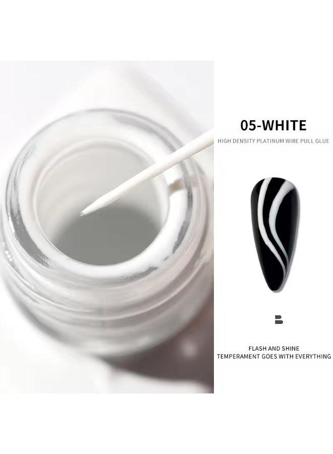 COWSAR جل تحديد ورسم الأظافر المعدني 10 مل – جل فن أظافر بتأثير كروم مرآة ثلاثي الأبعاد، جل رسم دقيق بخطوط رفيعة، طلاء أظافر معدني فضي/ذهبي/ذهبي وردي - Image 1