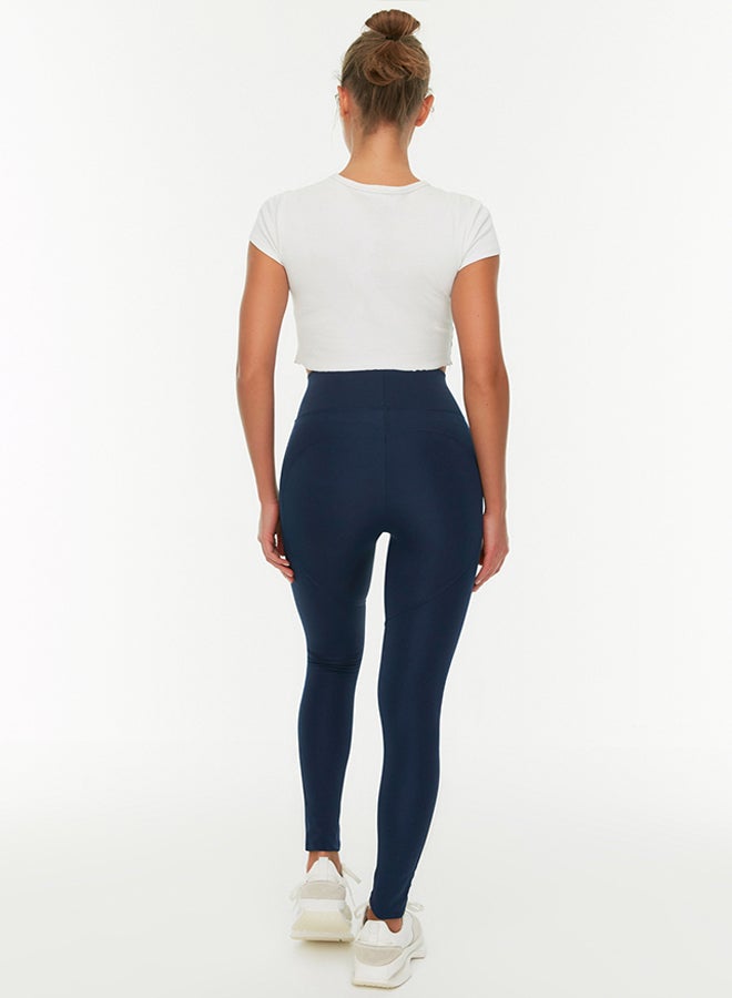trendyol Navy Blue Push-Up Full Length Knitted Sports Leggings TWOAW21TA0030  - Image 5