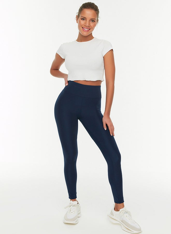 trendyol Navy Blue Push-Up Full Length Knitted Sports Leggings TWOAW21TA0030  - Image 4