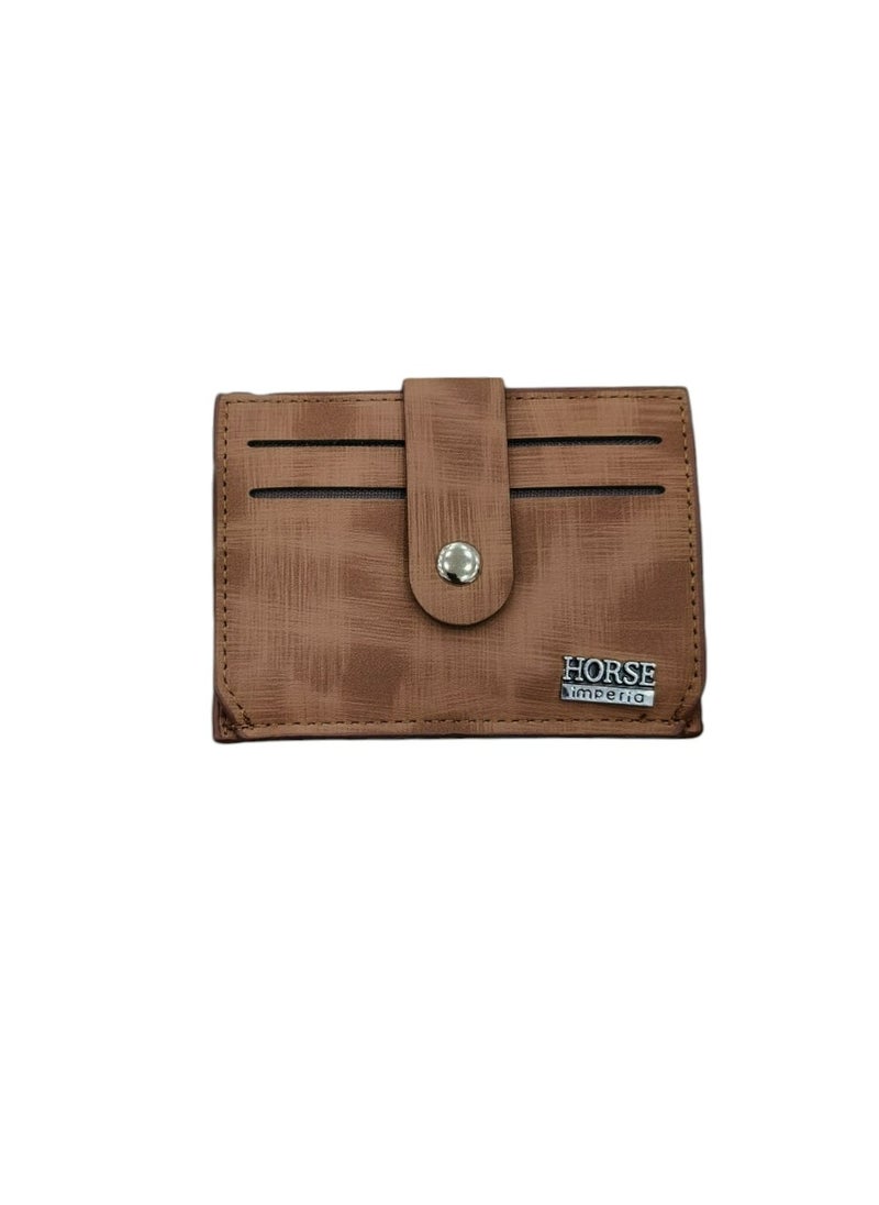 Horse Horse Imperia Slim Cardholder – Sleek & Stylish Light Coffee Color  - Image 1