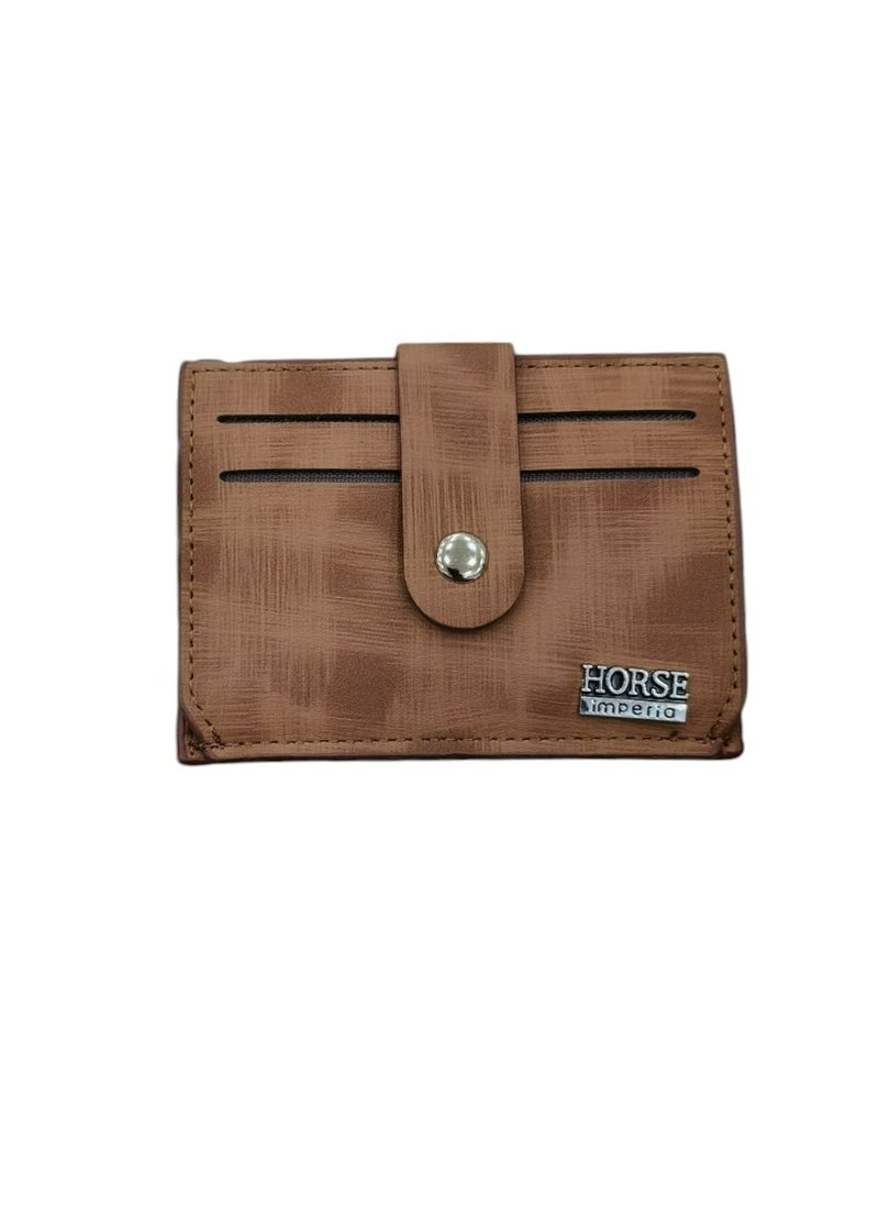 Horse Horse Imperia Slim Cardholder – Sleek & Stylish Light Coffee Color  - Image 3