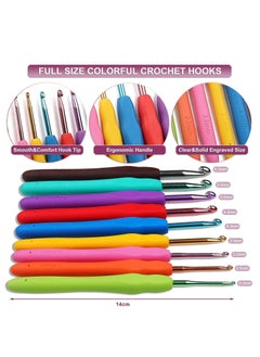 Arabest Crochet Kit - Multi Size Crochet Hook Set 0.6mm-6mm, Complete Crochet Kit for Beginners Adults, Crochet Set with Case Accessory - Crochet Gifts for Mothers and Grandmothers (Rose Purple)  - Image 5