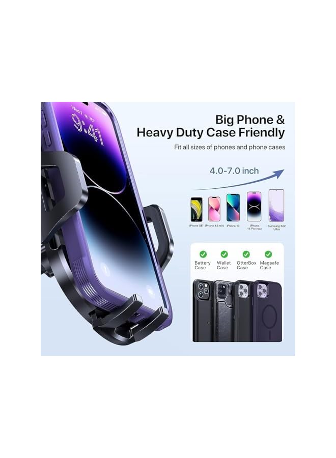 S-TOP Car Phone Holder, Long Arm Mobile Phone Holder With Strong Suction Cup for Car Dashboard Windshield Air Vent,Car Mobile Phone Holder Compatible with All Smartphones - Image 2