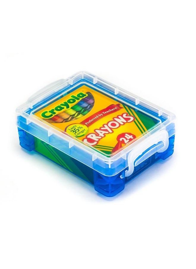 Crayola - Crayons 24 Count With Blue Super Stacker Plastic Crayon Box (Bundle) - Image 1