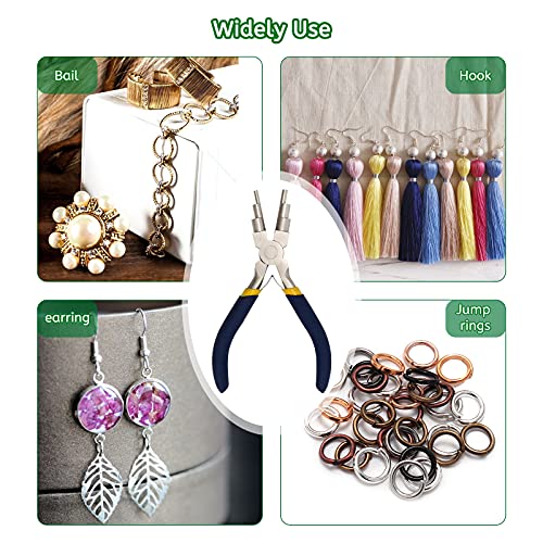 Anglekai 6 Step Jewelry Bail Making Pliers, AngleKai 3-10mm Wire Looping Forming Pliers Wire Wrapping Tools with Non-Slip Handle, Round Nose (1) - Image 5