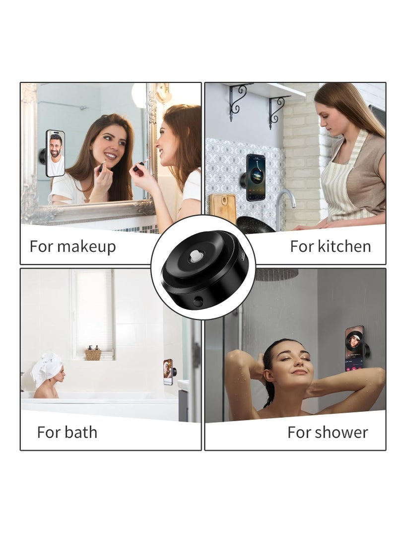 HOUMT Electric Vacuum Magnetic Suction Car Mount Holder Strong Suction Cell Phone Holder for Car Kitchen Mirror Bath Shower (Silver) - Image 3