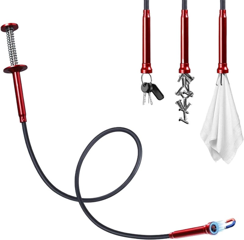 Magnet Pickup Tool | Magnetic 4-Claw Long Cool Gadgets | Magnet Stick Grabber Reacher Stick,for Home Bathroom Kitchen Drain Car Truck Engine Bay Metal Objects - Image 1