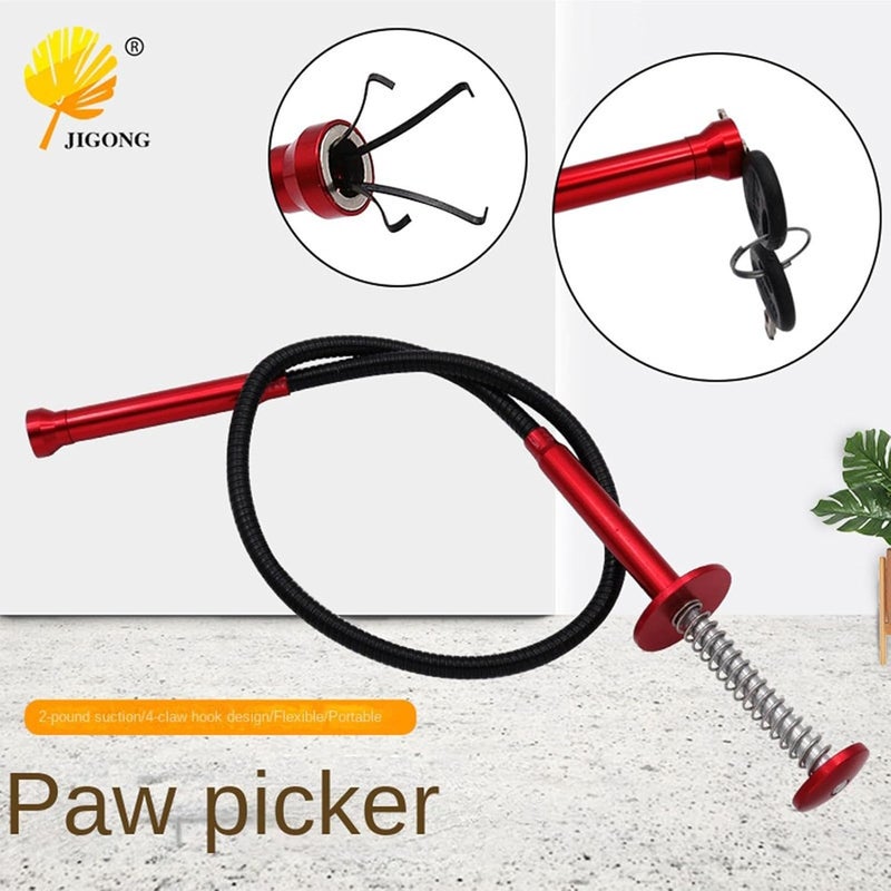 Magnet Pickup Tool | Magnetic 4-Claw Long Cool Gadgets | Magnet Stick Grabber Reacher Stick,for Home Bathroom Kitchen Drain Car Truck Engine Bay Metal Objects - Image 5