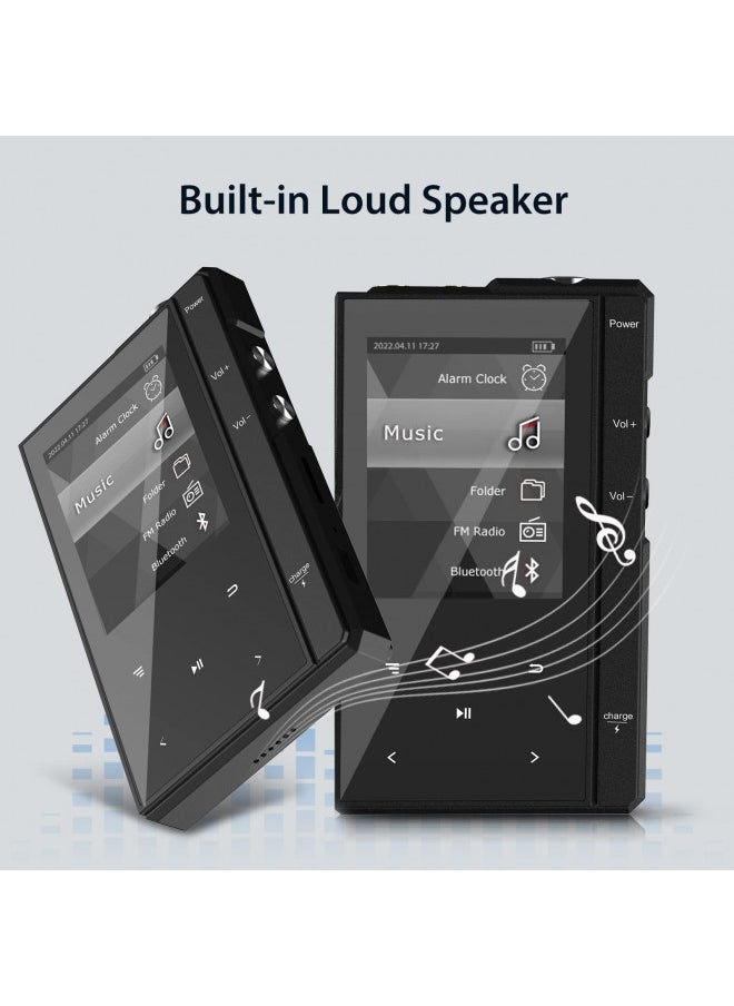 Phinistec 32GB MP3 Player with Bluetooth 5.0, Phinistec Z6 Digital Audio Player with Loud Speaker, 2.4 IPS Super Battery Life Music Player with FM Radio, E-Book, Music Alarm Support up to 256GB  - Image 3