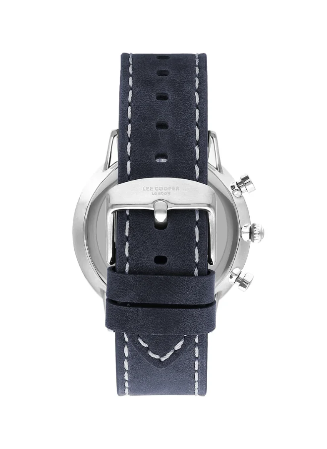 Lee Cooper Men's Watch, Multi Function Display and Leather Strap - LC07943.399, Blue