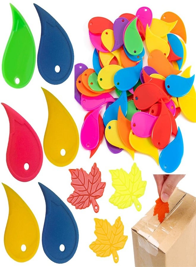 TorSor 100 Pack Safe Box Opener Plastic Keychain Shipping Boxes Opener Small Safety Cutter for Moving Boxes Package Opening Cardboard Storage Box Mailer Packing Tape Refills Rolls - Image 1
