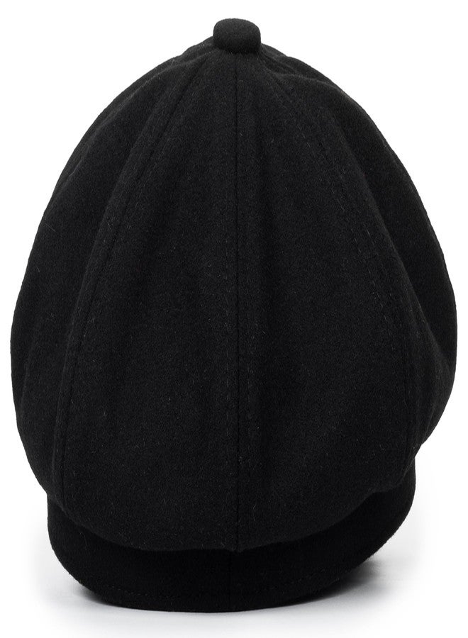 Vikodah Kids Newsboy Caps Beret Hats 8-Panel Baseball Pageboy Cabbie Sailor Hat Wool Felt for Boys Girls 2-6 Years Black - Image 4