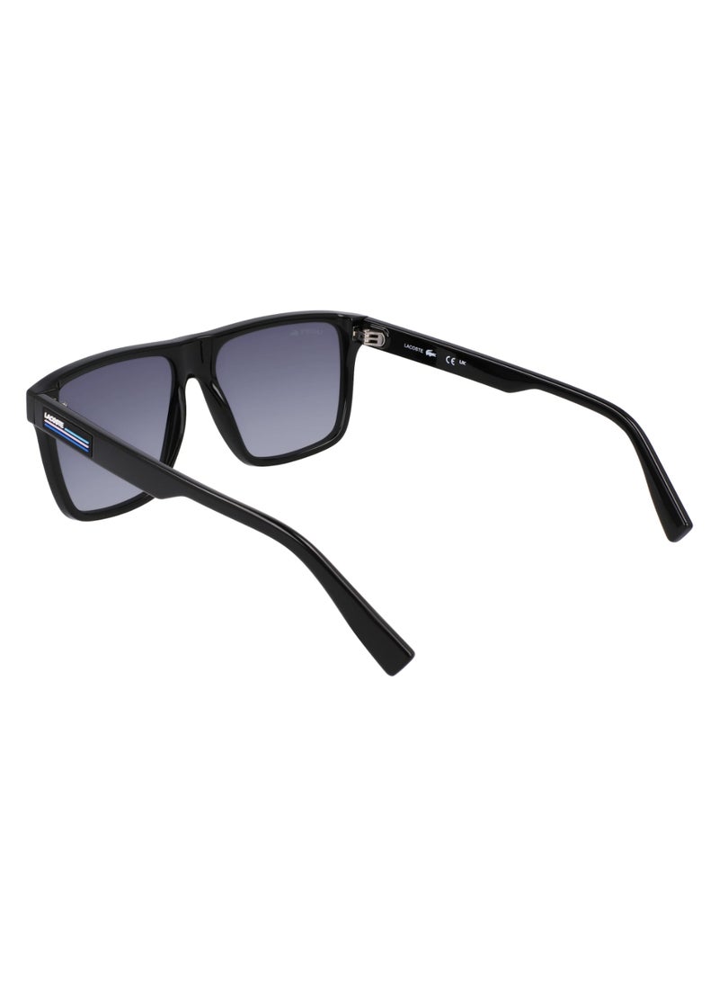 LACOSTE FULL RIM BIO INJ-G820 MODIFIED RECTANGLE LACOSTE SUNS L6027S  5715 (001) BLACK  - Image 5