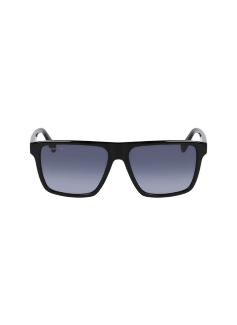 FULL RIM BIO INJ-G820 MODIFIED RECTANGLE LACOSTE SUNS L6027S  5715 (001) BLACK