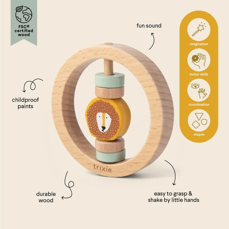 Trixie Wooden round rattle - Mr. Lion - Image 3
