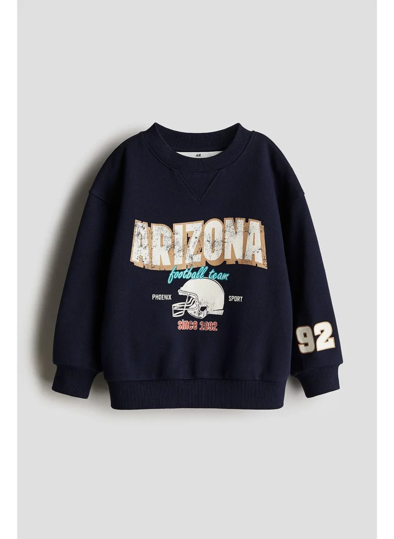 H&M Printed crew-neck sweatshirt