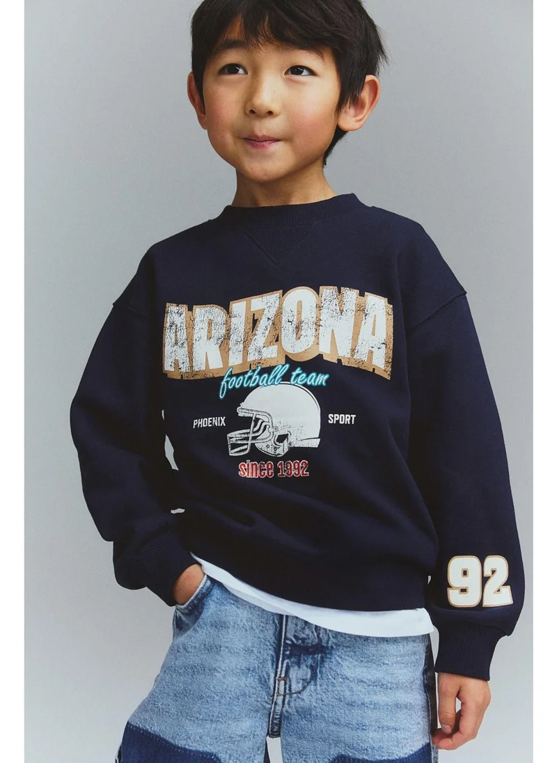 H&M Printed crew-neck sweatshirt