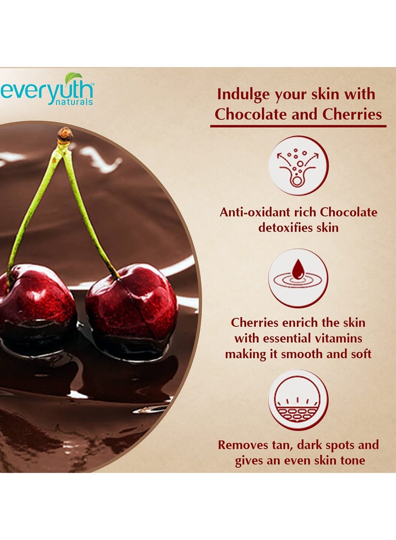 Everyuth Naturals Pure and Light Tan Removal Choco Cherry Scrub 100g - Image 2