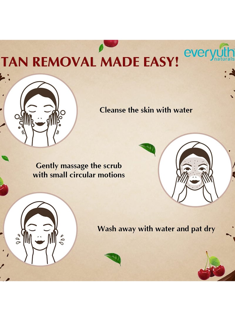 Everyuth Naturals Pure and Light Tan Removal Choco Cherry Scrub 100g - Image 3