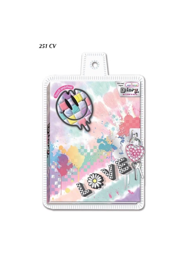Hot Focus Hot Focus Cool Vibes Diary with Lock & Keys  - Image 1
