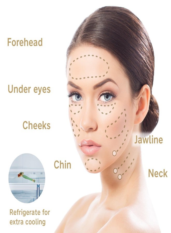 يو رو أسطوانة تدليك الوجه متعددة الأحجار من اليشم من يورو لوكس للعناية بالبشرة، والانتفاخ، والتجاعيد، والاسترخاء، وتحسين الدورة الدموية، وامتصاص المنتجات، والتدليك، أداة لتجديد شباب الوجه للنساء والرجال، متعددة الألوان - Image 3