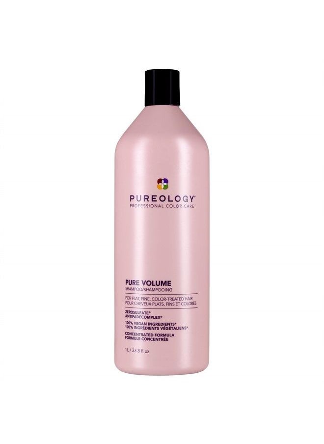 PUREOLOGY Pure Volume Shampoo | For Flat, Fine, Color-Treated Hair | Adds Lightweight Volume | Sulfate-Free | Vegan | Updated Packaging | 33.8 Fl. Oz. |  - Image 1
