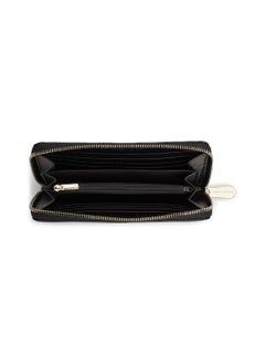 TOMMY HILFIGER Women's Th Monogram Zip-Around Wallet, Black - Recycled Polyester  - Image 4