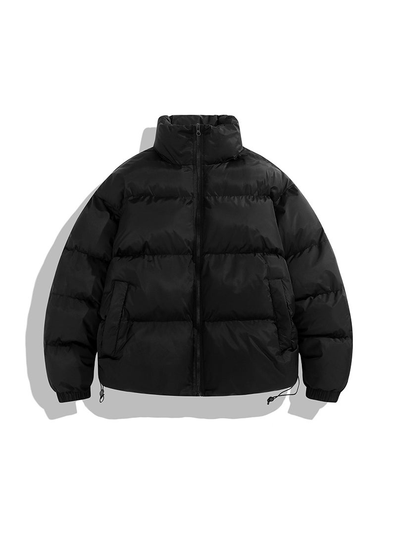 Generic - 2024 Mens Autumn Winter Warm Cotton-Padded Loose Fit Stand Collar Casual Cotton Coat Versatile Puffer Jacket For Casual Scenes brown - Image 1