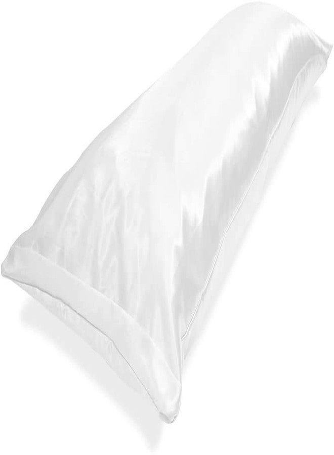 Betty Dain Soft Satin Body Pillowcase, 21 x 54, White - Image 5