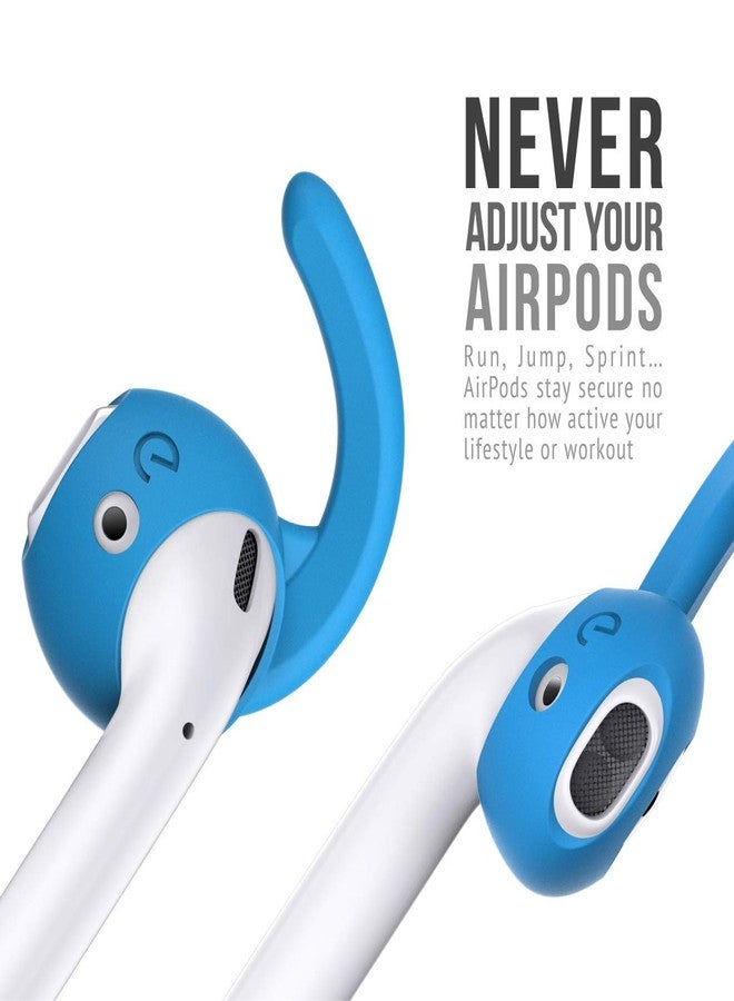 KeyBudz EarBuddyz 2.0 Ear Hooks and Covers Accessories Compatible with Apple AirPods 1 & 2 or EarPods Headphones/Earphones/Earbuds (3 Pairs) (Sky Blue) - Image 2