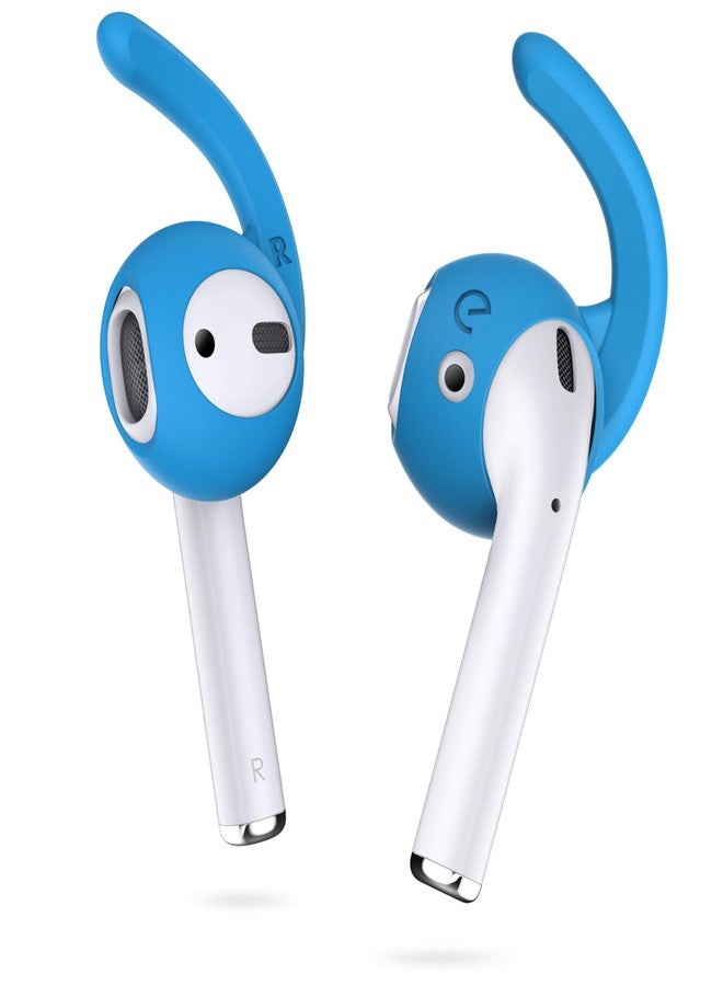 KeyBudz EarBuddyz 2.0 Ear Hooks and Covers Accessories Compatible with Apple AirPods 1 & 2 or EarPods Headphones/Earphones/Earbuds (3 Pairs) (Sky Blue) - Image 1