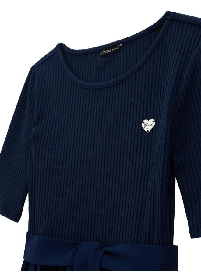 Guess Secret Blue Kids Short Sleevepleated Dreshort Sleevew/Belt for Women | Best Price UAE