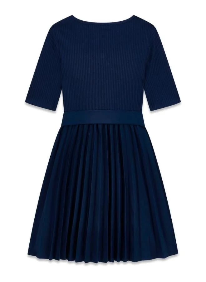 Guess Secret Blue Kids Short Sleevepleated Dreshort Sleevew/Belt for Women | Best Price UAE