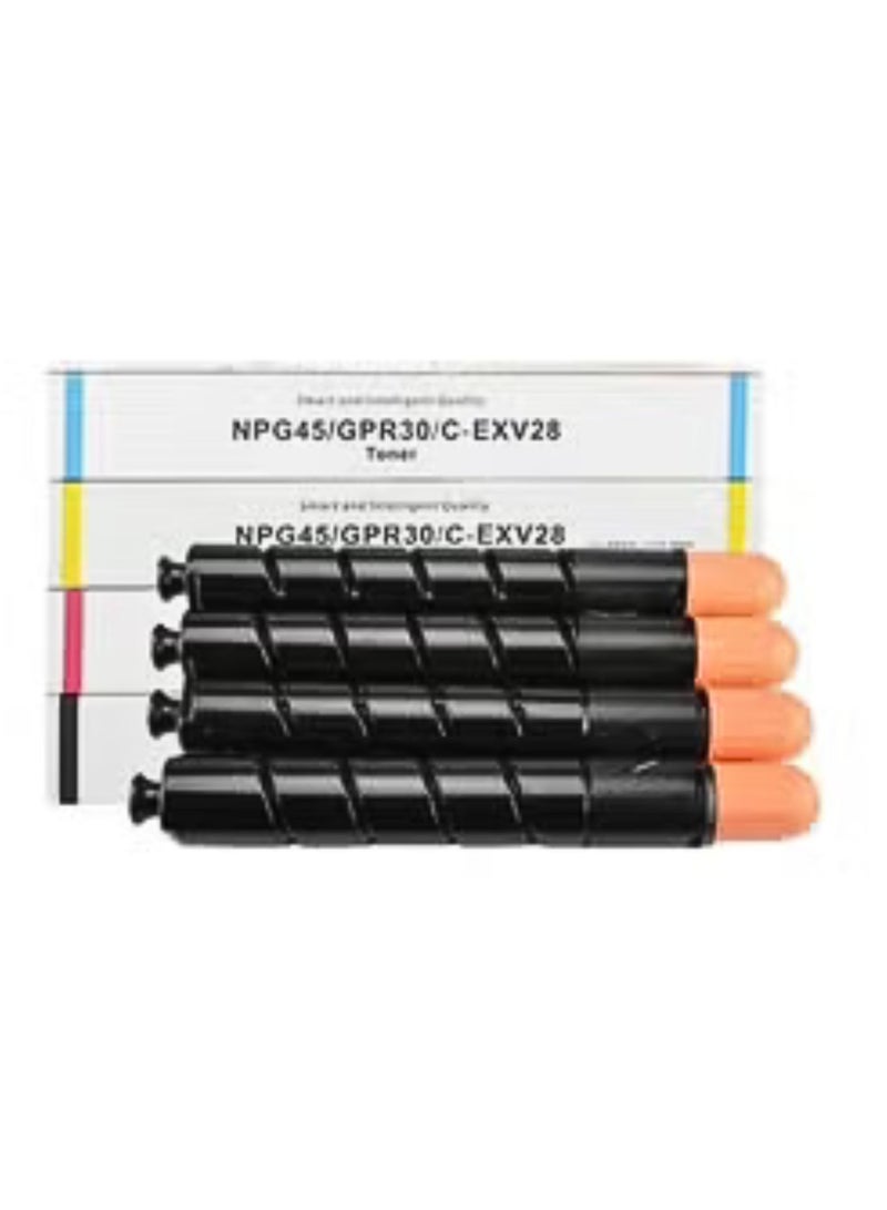 Terabyte CEXV28 4 Color Toner Cartridge for Use in Image Runner - IR Adv C5250/C5255/C5045/C5051 - Image 1