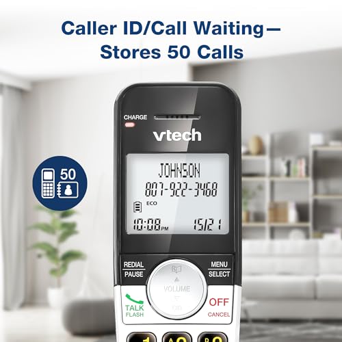 VTech DECT 60 Cordless Phone 2Handset InterferenceFree Sound Large Backlit Display Big Buttons Caller ID VG2312 - Image 3