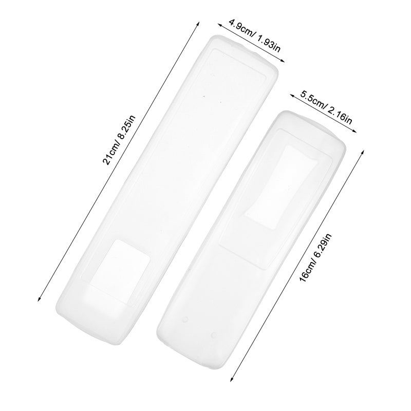 6Pcs Transparent Silicone Remote Control Protective Case for Television and Air Conditioner Remotes - Image 2