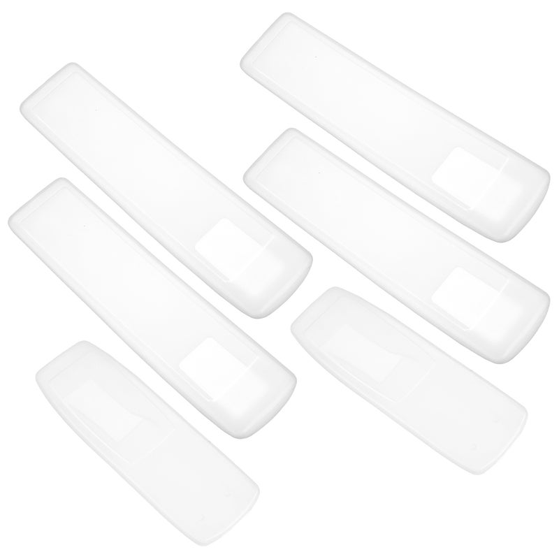 6Pcs Transparent Silicone Remote Control Protective Case for Television and Air Conditioner Remotes - Image 3
