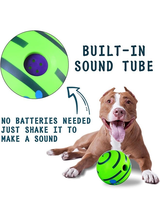 Dog Toy Ball, Interactive Toys for Boredom, Durable Wobble Fun Giggle Sounds Wiggle Active Rolling Ball Small Dogs,8CM - Image 2