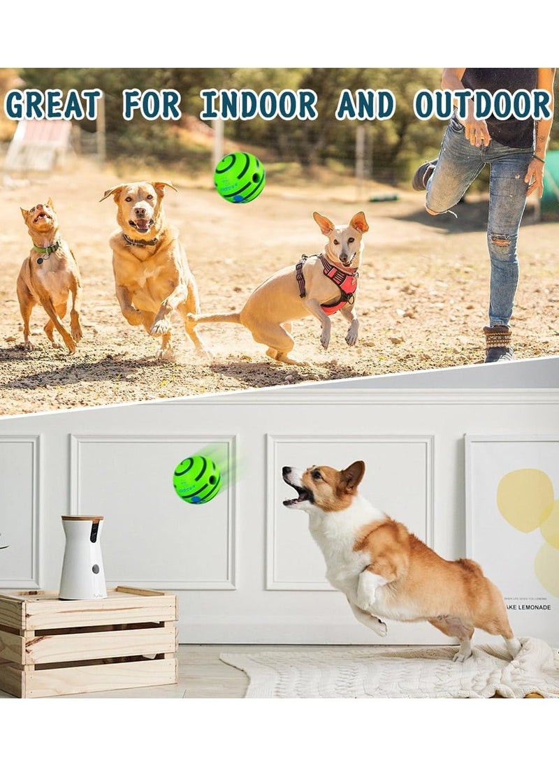 Dog Toy Ball, Interactive Toys for Boredom, Durable Wobble Fun Giggle Sounds Wiggle Active Rolling Ball Small Dogs,8CM - Image 5