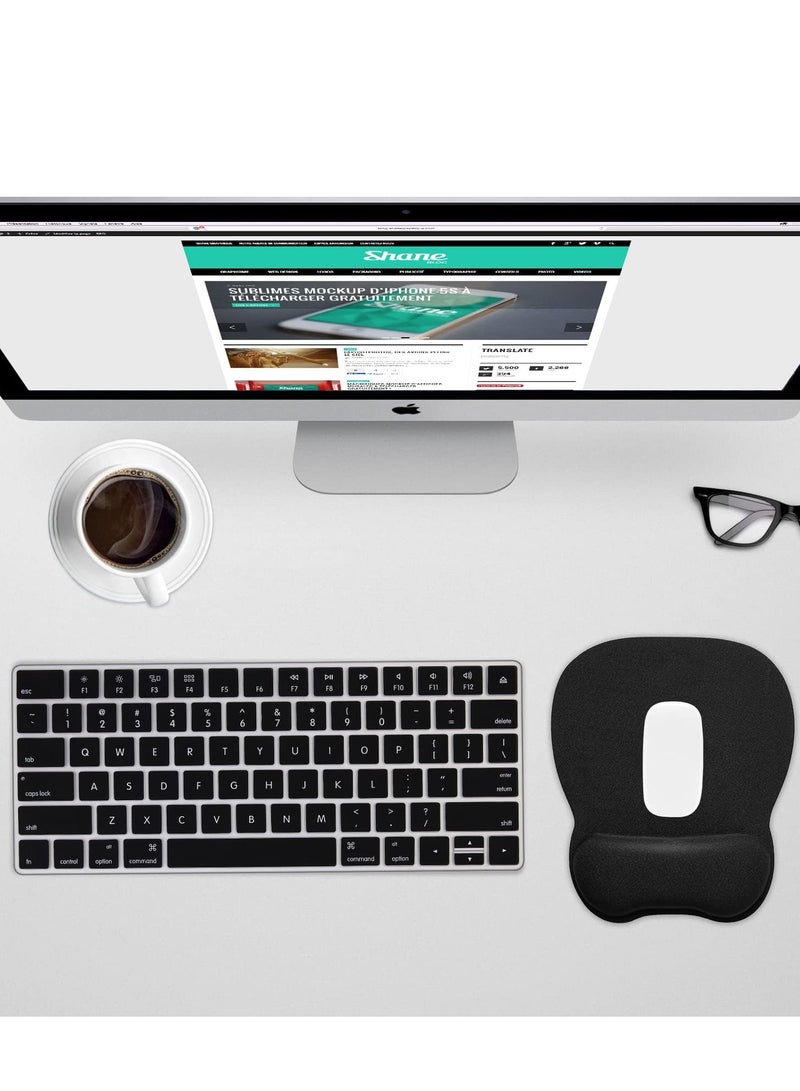 Digipace Ergonomic Mouse Pad with Gel Wrist Support, Comfortable Mousepad with Smooth Wrist Rest Surface and Non-Slip PU Base for Pain Relief, Computer, Laptop, Office & Home, 9.4 x 8.1 in, Black Color  - Image 5