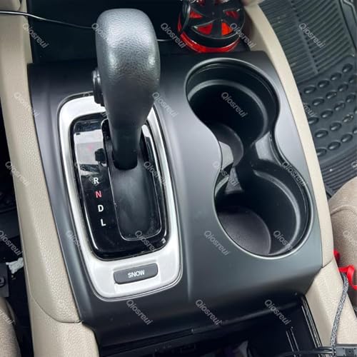 Qiosreui Gear Shift Panel Cover for Honda Pilot 2016-2020/ Honda Ridgeline 2017-2020, Gear Shift Knob Console Panel Trim, ABS Center Console Cup Holder Frame Anti-Scratch Protector Accessories (Matte Black) - Image 2