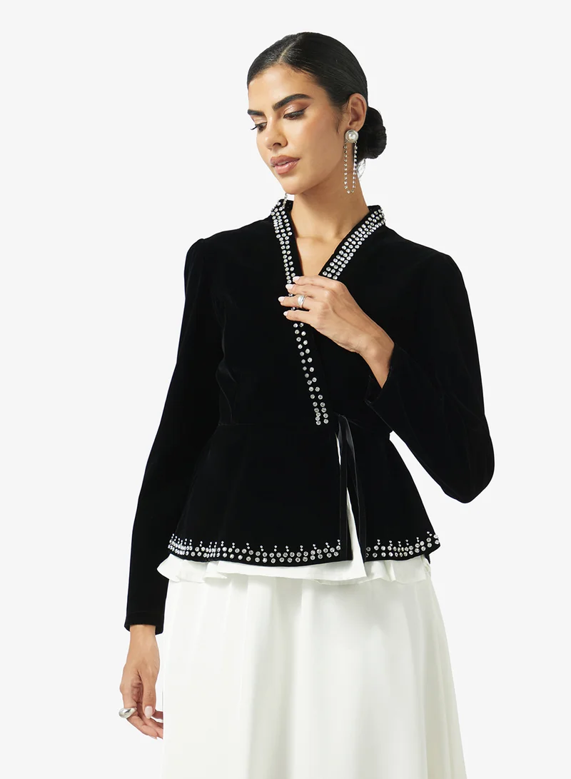 Khizana  Contrast Toned Tp[ & Skirt Set for Women | Best Price UAE