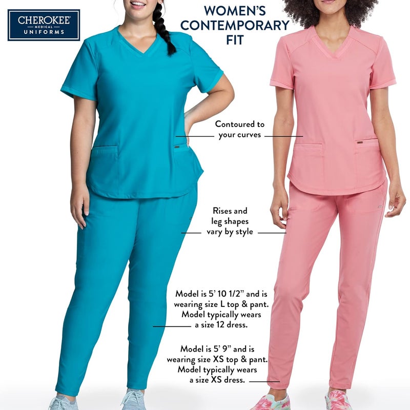 Cherokee iFlex Women's Warm Up Scrubs Jacket with Zip Front - CK303 - Image 3