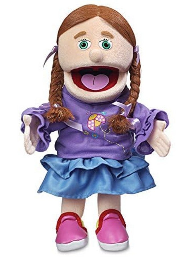 Silly Puppets 14" Amy, Peach Girl, Hand Puppet - Image 2