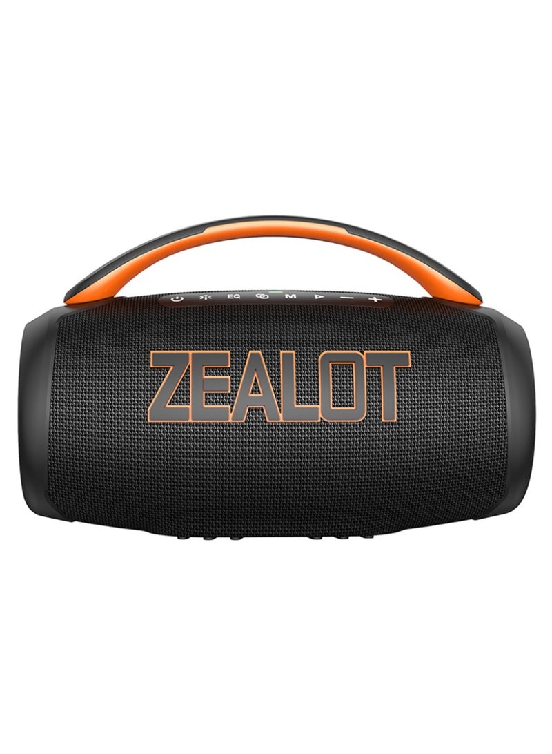 Zealot سماعة بلوتوث ZEALOT P12 60W مقاومة للماء IPX5 خارجية بصوت ستيريو عالٍ مع مضخم صوت قوي بطارية 8000mAh 28 ساعة من وقت التشغيل متوافقة مع الهواتف الذكية/الأجهزة اللوحية/الكمبيوتر المحمول/الكمبيوتر الشخصي/التلفاز تدعم تشغيل 3.5mm AUX/بطاقة TF/ذاكرة USB. - Image 4