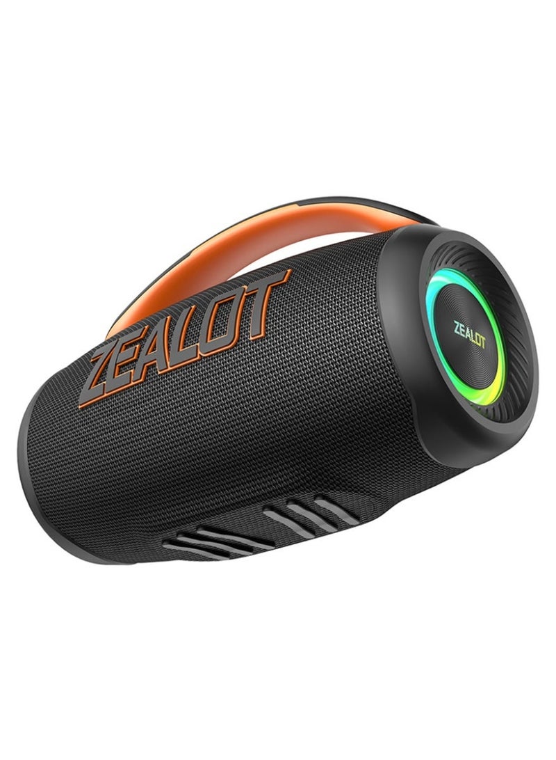 ZEALOT P12 120W Bluetooth Speaker Waterproof IPX7 Outdoor Loud Stereo Booming Bass Subwoofer 8000mAh Battery 28 Hours Playtime Compatible With Smartphone/Tablet/Laptop/PC/TV Support 3.5mm AUX/TF Card/USB Stick Playback - Image 3